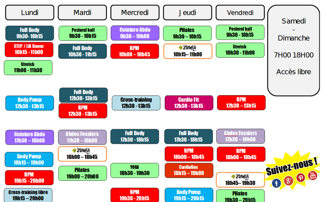 planning tempo fitness leognan